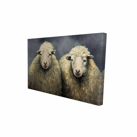 FONDO 20 x 30 in. Wool Sheeps-Print on Canvas FO2790344